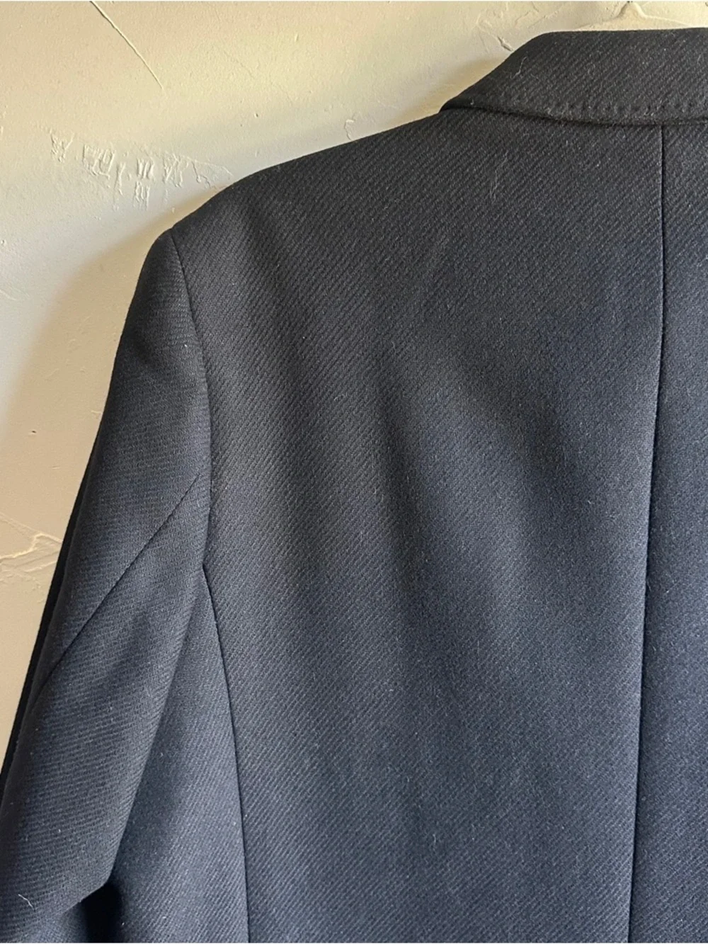 Banana Republic Italian Wool Blazer‎ Black Minimalist Tailored Coat M Business